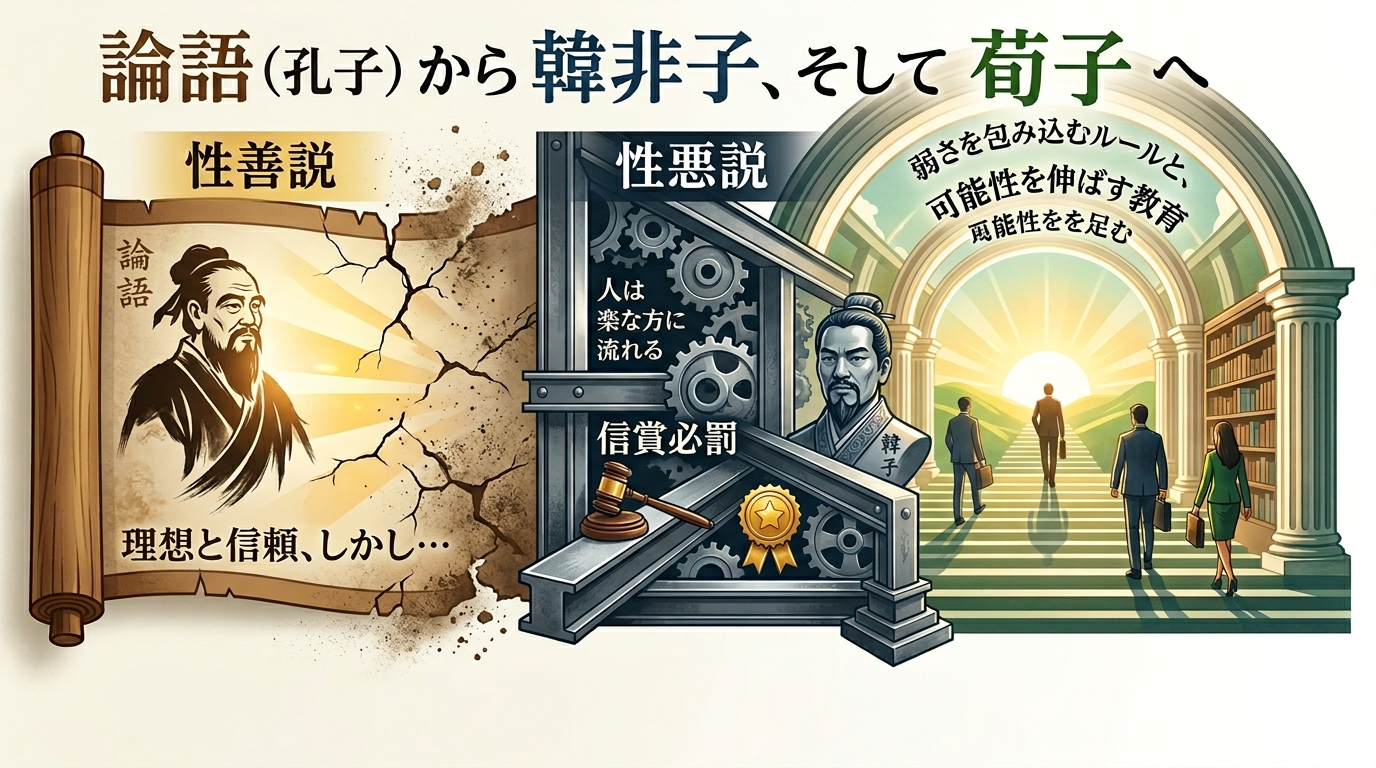 人は性善説で語れるか?私が「論語」から「韓非子」、そして「荀子』」に辿り着いた理由